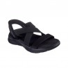 Sandalias Planas Skechers Go Walk Flex Sandal Mujer Negro-negro