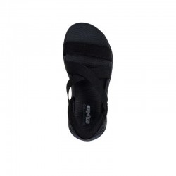 Sandalias Planas Skechers Go Walk Flex Sandal Mujer Negro-negro