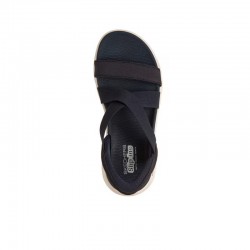 Sandalias Planas Skechers Go Walk Flex Sandal Mujer Marino