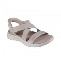 Sandalias Planas Skechers Go Walk Flex Sandal Mujer Taupe