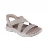 Sandalias Planas Skechers Go Walk Flex Sandal Mujer Taupe
