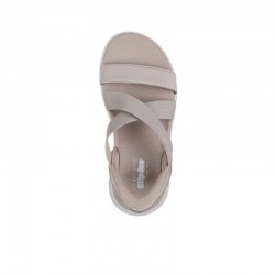 Sandalias Planas Skechers Go Walk Flex Sandal Mujer Taupe