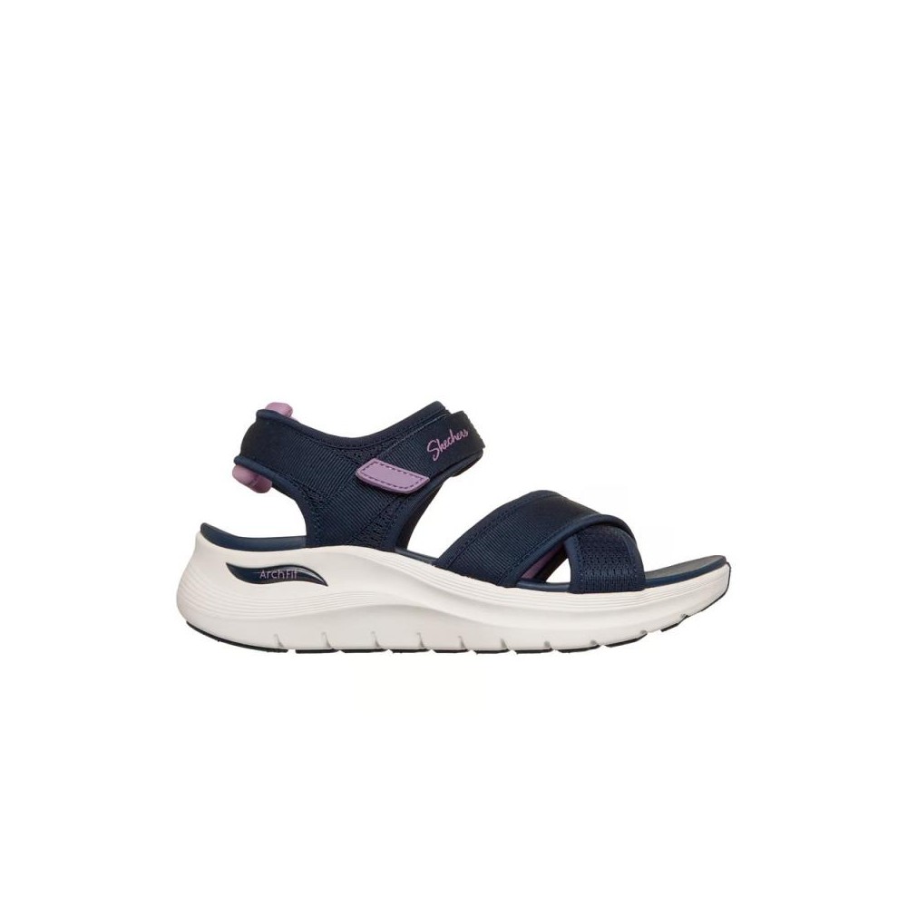 Sandalias Planas Skechers Arch Fit 2.0 - Feelin´bright Mujer Marino