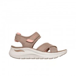 Sandalias Planas Skechers Arch Fit 2.0 - Feelin´bright Mujer Taupe
