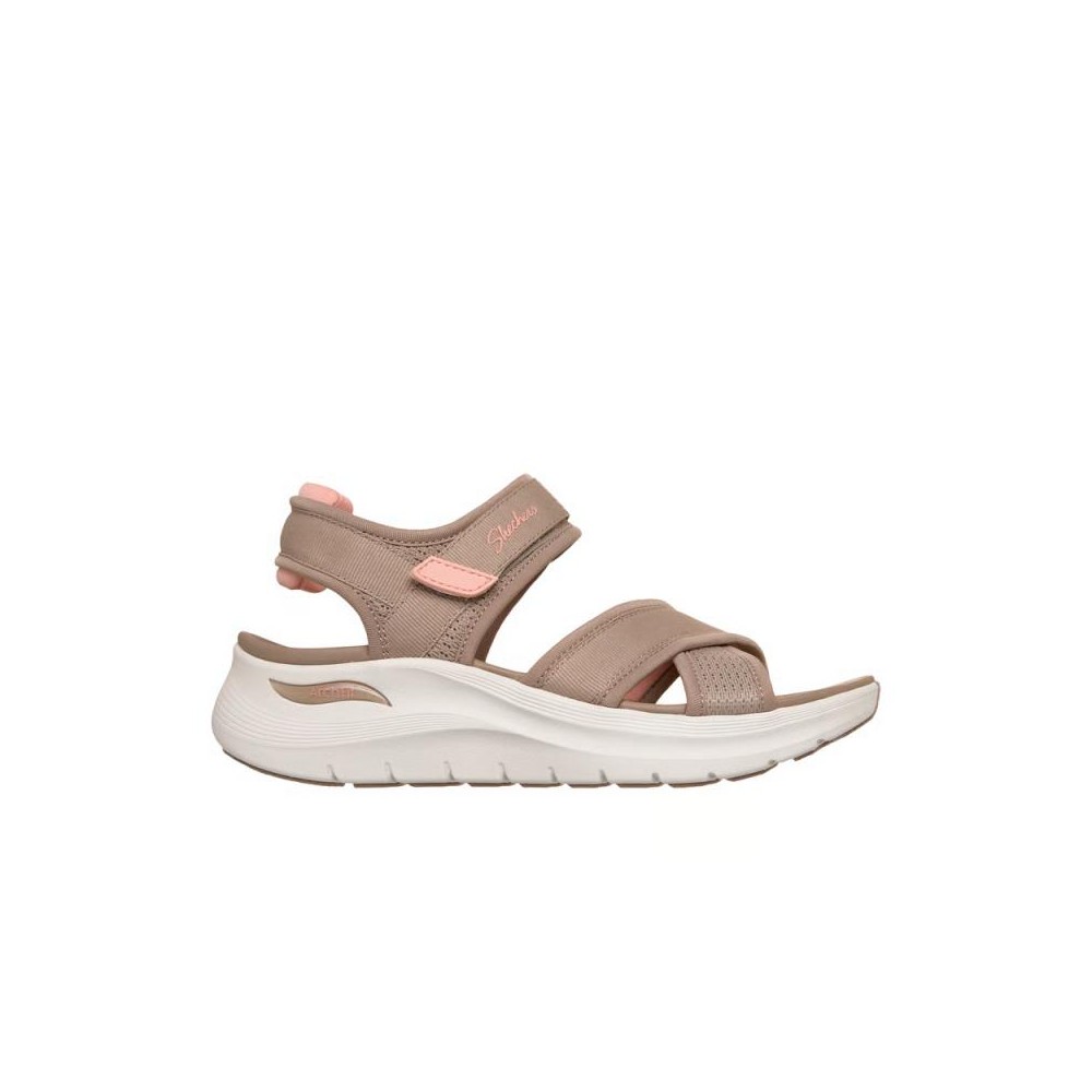 Sandalias Planas Skechers Arch Fit 2.0 - Feelin´bright Mujer Taupe