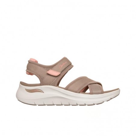 Sandalias Planas Skechers Arch Fit 2.0 - Feelin´bright Mujer Taupe