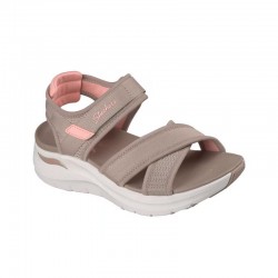 Sandalias Planas Skechers Arch Fit 2.0 - Feelin´bright Mujer Taupe