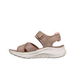 Sandalias Planas Skechers Arch Fit 2.0 - Feelin´bright Mujer Taupe
