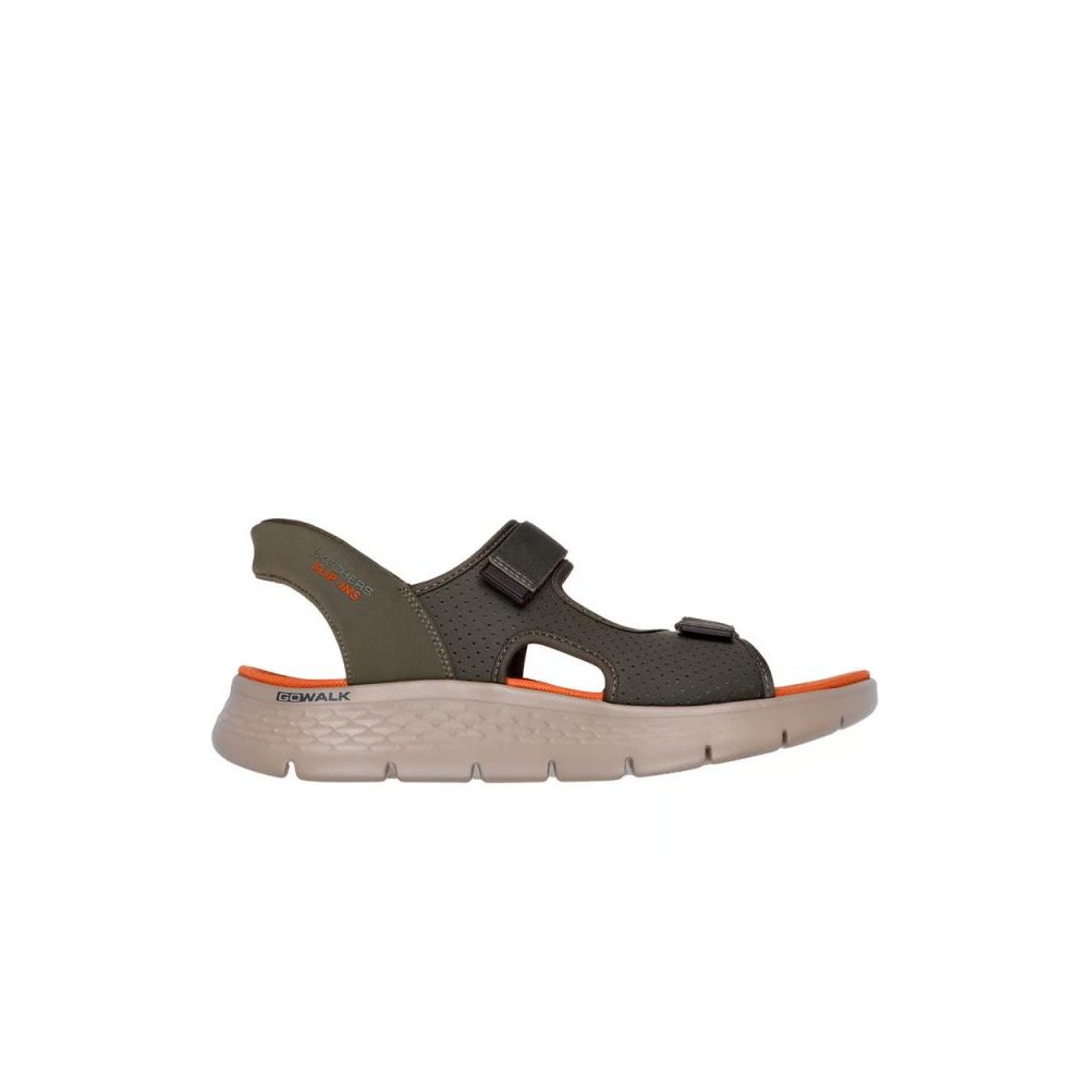 Sandalias Skechers Go Walk Flex Sd - Easy Entry Hombre Verde