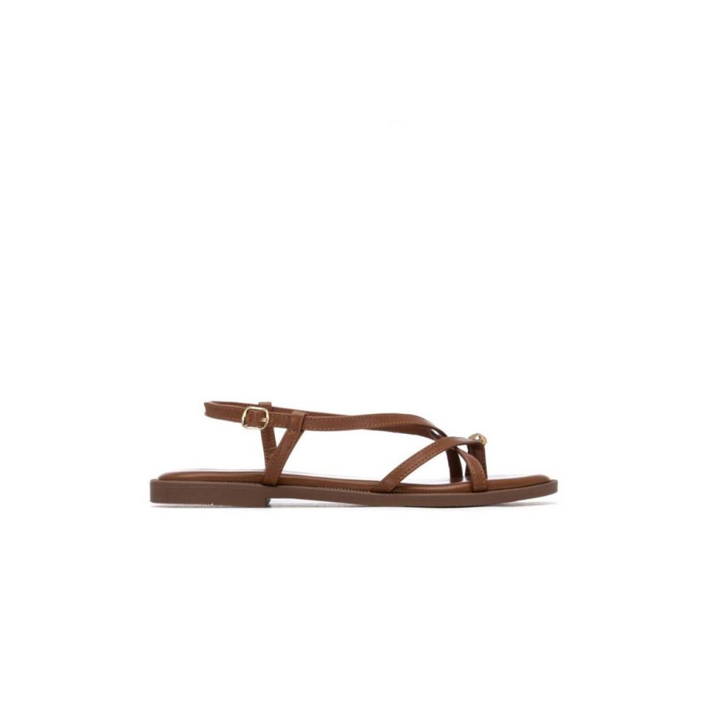 Sandalias Planas Xti 145358 Mujer Camel