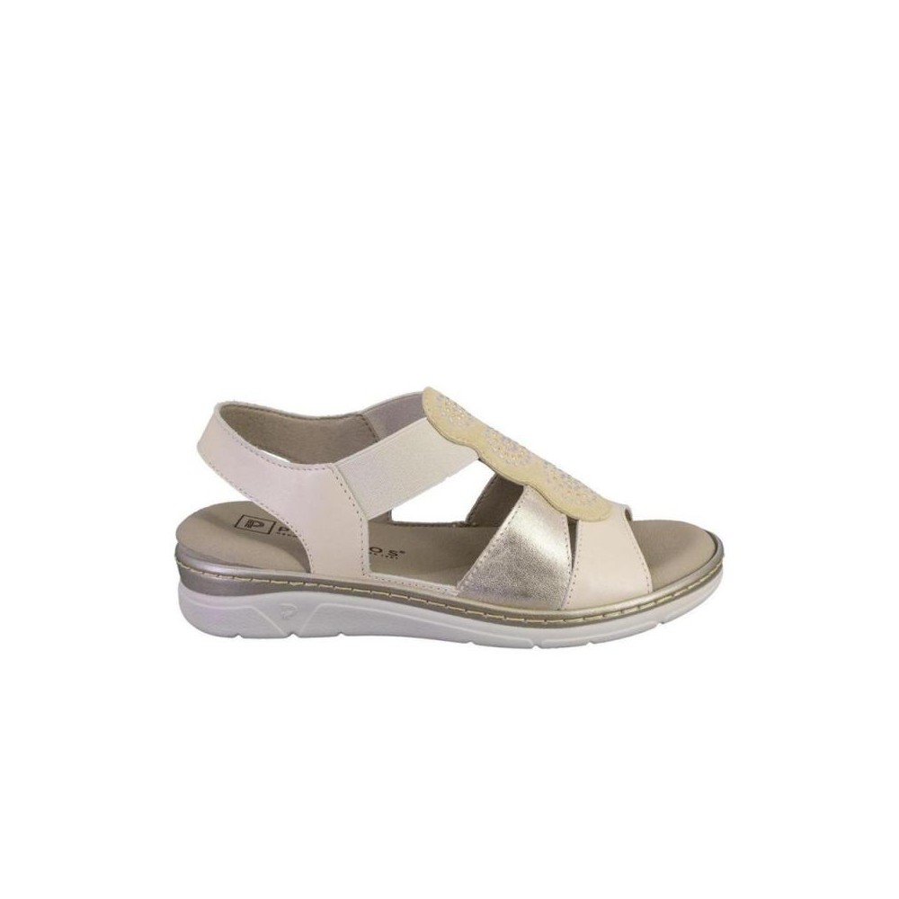 Sandalias Planas Pitillos 11002 Mujer Beig