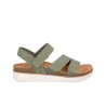 Sandalias Planas Skechers Lifted Comfort Mujer Verde