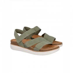 Sandalias Planas Skechers Lifted Comfort Mujer Verde