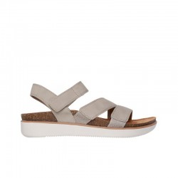 Sandalias Planas Skechers Lifted Comfort Mujer Taupe