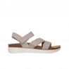 Sandalias Planas Skechers Lifted Comfort Mujer Taupe