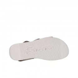 Sandalias Planas Skechers Lifted Comfort Mujer Taupe