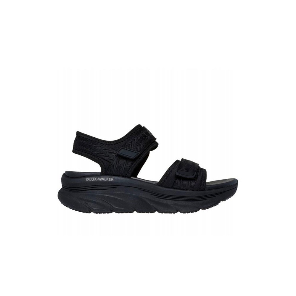 Sandalias Planas Skechers D'lux Walker - Adored Days Mujer Negro-negro