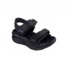 Sandalias Planas Skechers D'lux Walker - Adored Days Mujer Negro-negro