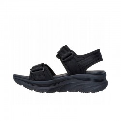 Sandalias Planas Skechers D'lux Walker - Adored Days Mujer Negro-negro