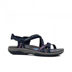 Sandalias Planas Skechers Reggae Slim - Sun Array Mujer Marino