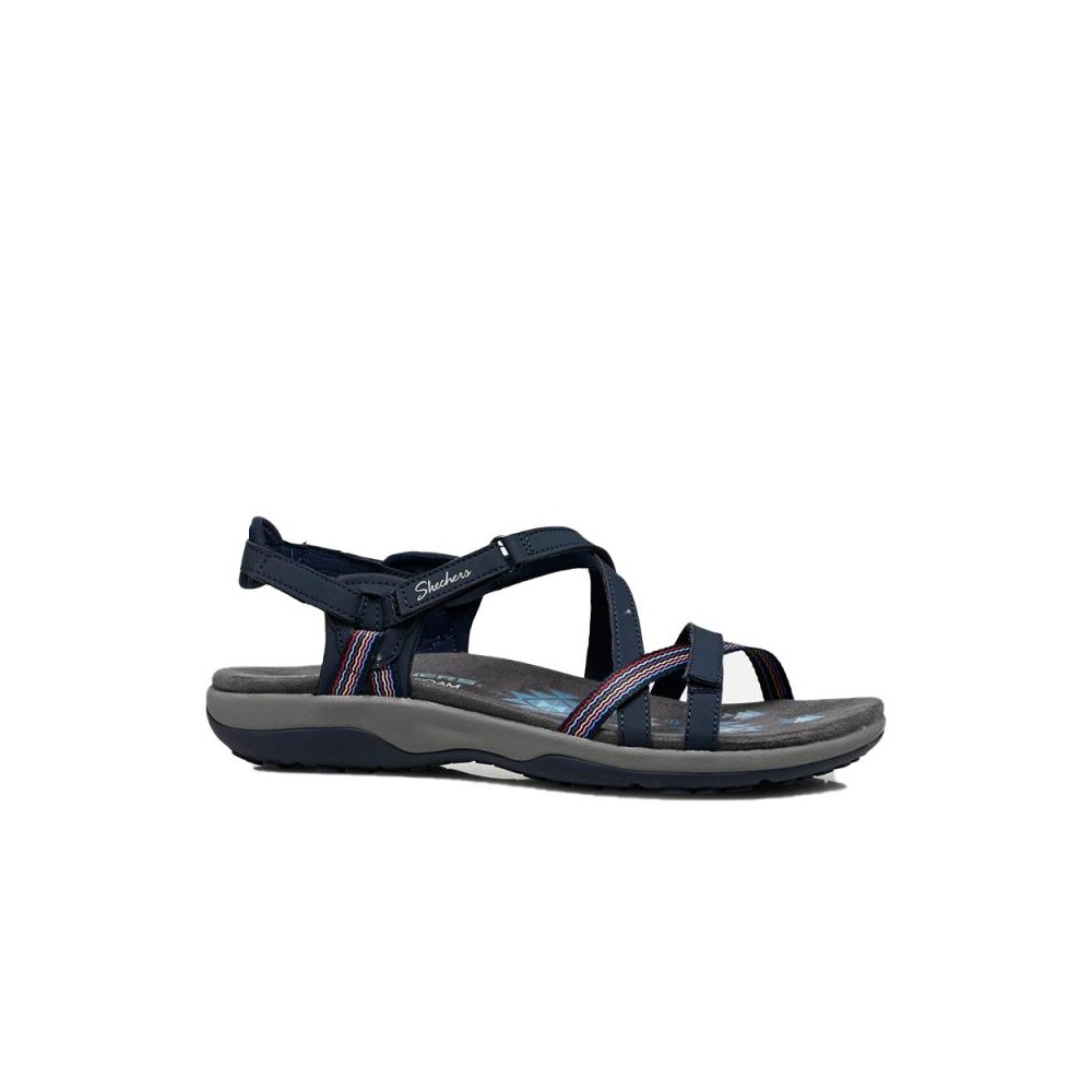 Sandalias Planas Skechers Reggae Slim - Sun Array Mujer Marino