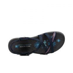 Sandalias Planas Skechers Reggae Slim - Sun Array Mujer Marino