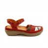 Sandalias Planas Laura Azaña 11985 Mujer Rojo