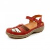 Sandalias Planas Laura Azaña 11985 Mujer Rojo