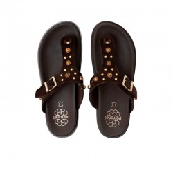 Sandalias Planas Porronet 3294 Mujer Moka