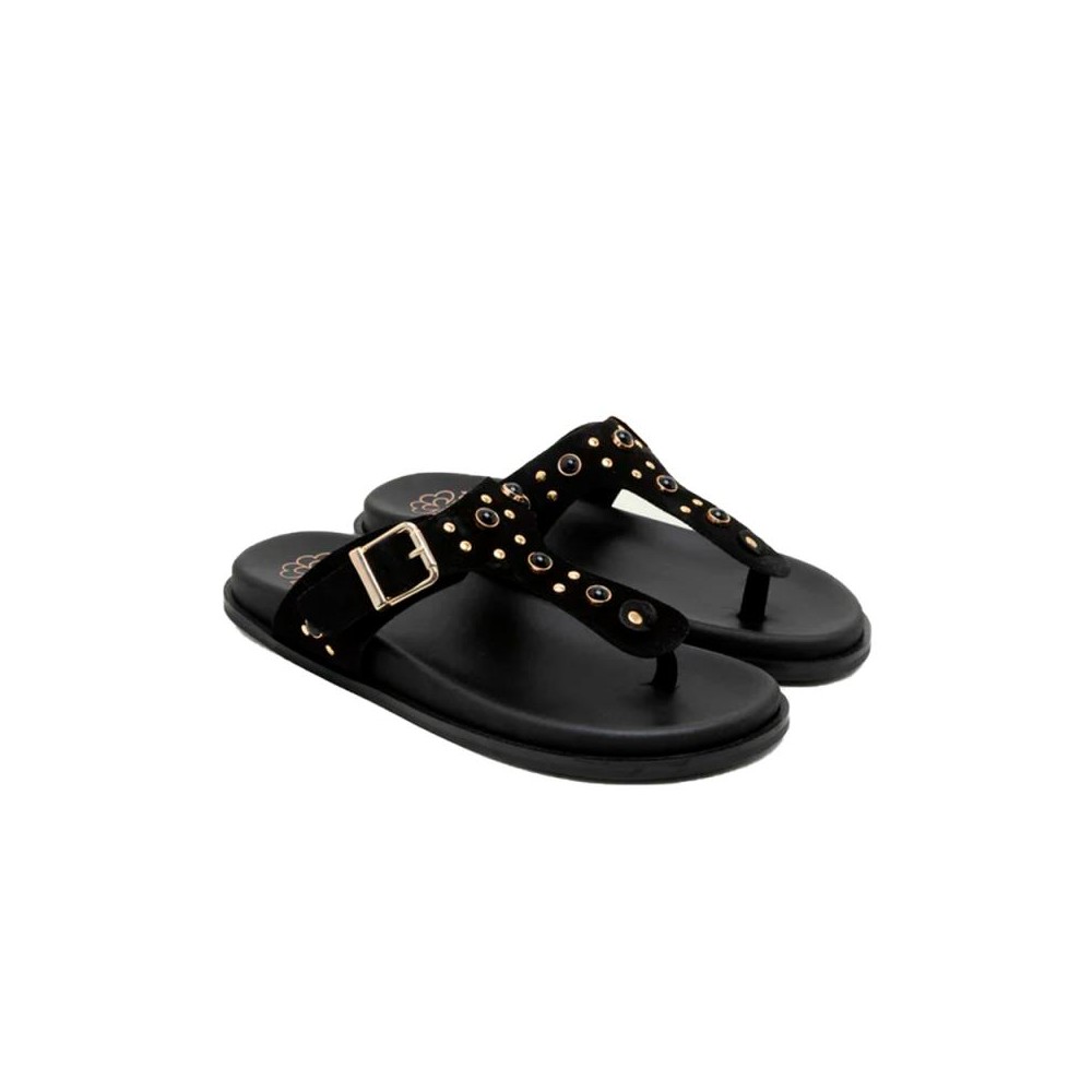 Sandalias Planas Porronet 3294 Mujer Negro
