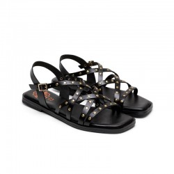 Sandalias Planas Porronet 3223 Mujer Negro