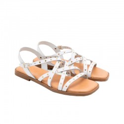 Sandalias Planas Porronet 3223 Mujer Blanco