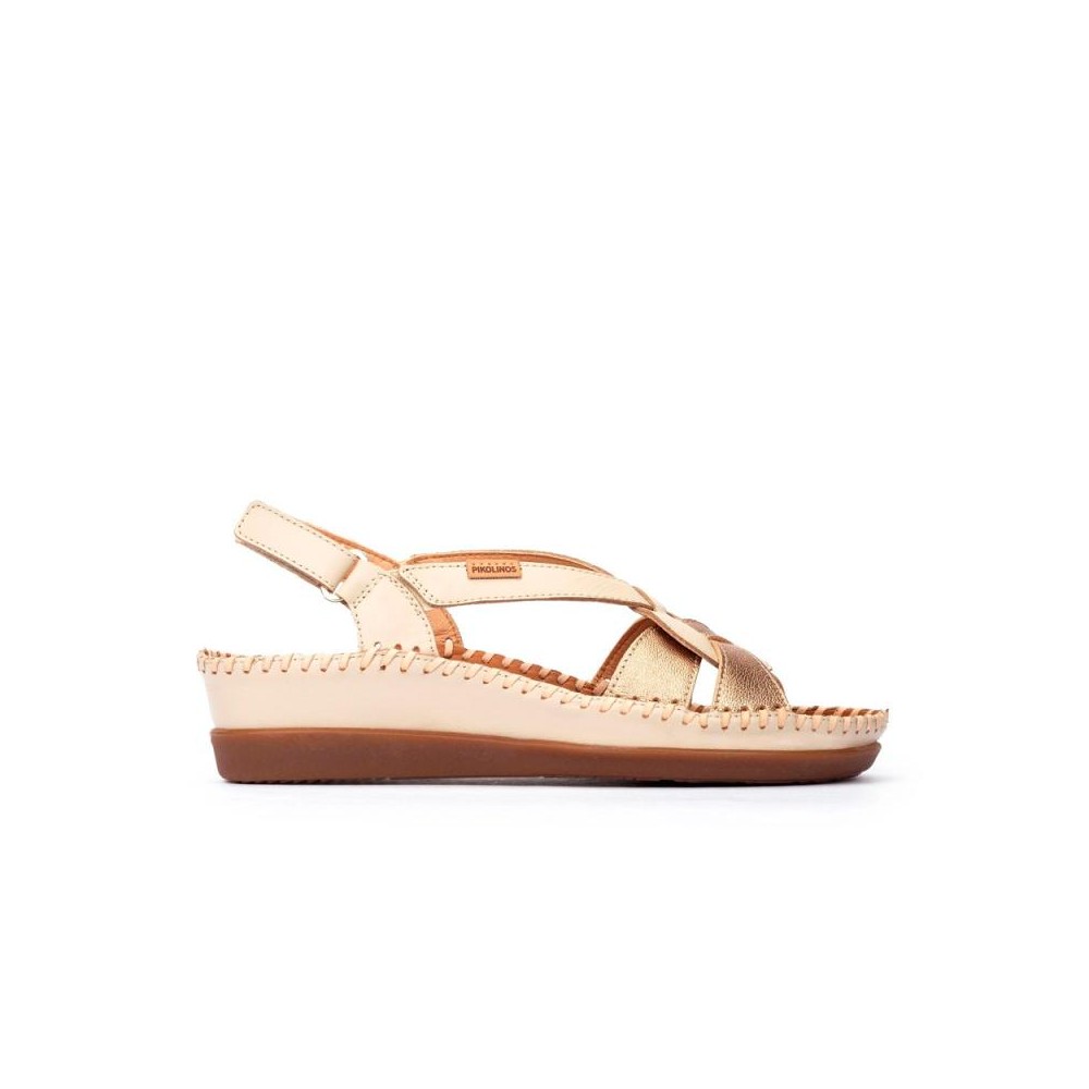 Sandalias Planas Pikolinos W8k-1839 Mujer Beig