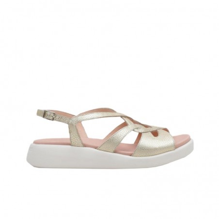 Sandalias Planas Wonders 6550 Mujer Oro