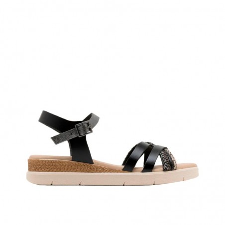Sandalias Planas Porronet 3278 Mujer Negro