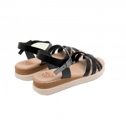 Sandalias Planas Porronet 3278 Mujer Negro