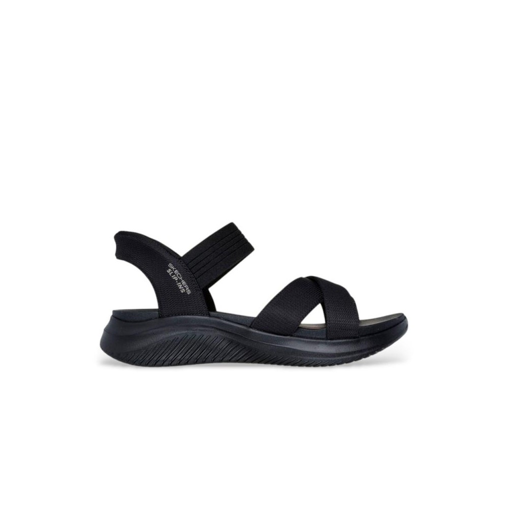 Sandalias Planas Skechers 119975 Mujer Negro