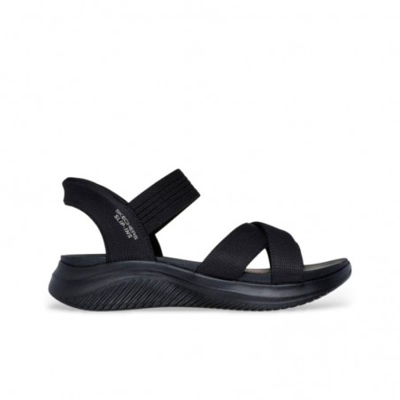 Sandalias Planas Skechers 119975 Mujer Negro