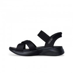 Sandalias Planas Skechers 119975 Mujer Negro
