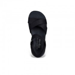 Sandalias Planas Skechers 119975 Mujer Negro