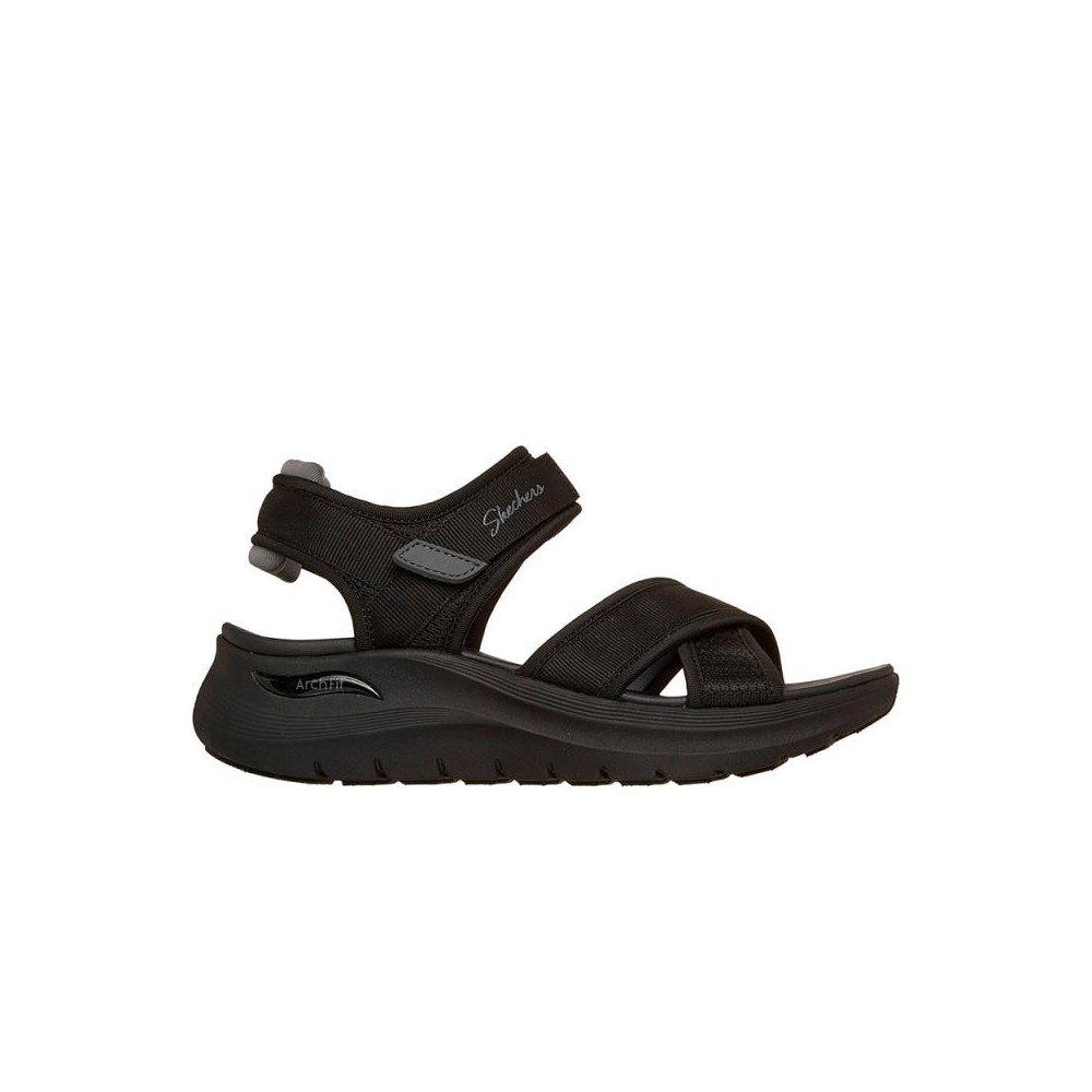 Sandalias Planas Skechers Arch Fit 2.0 - Feelin´bright Mujer Negro