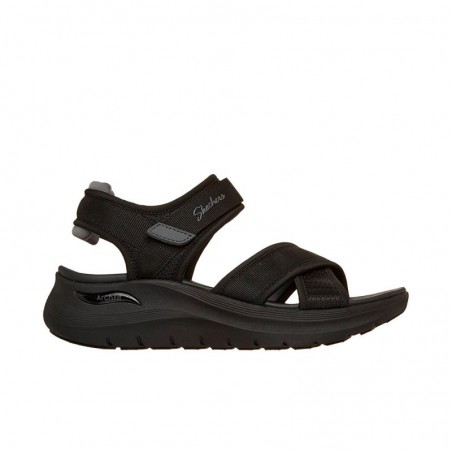 Sandalias Planas Skechers Arch Fit 2.0 - Feelin´bright Mujer Negro