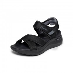 Sandalias Planas Skechers Arch Fit 2.0 - Feelin´bright Mujer Negro