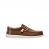 Zapatillas Lona Hey Dude Wally Strech Canvas Hombre Marron