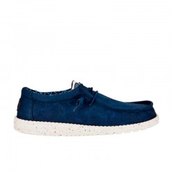 Zapatillas Lona Hey Dude Wally Strech Canvas Hombre Marino