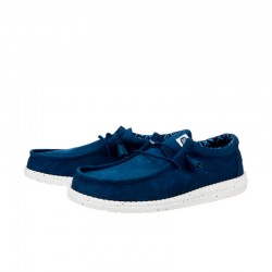Zapatillas Lona Hey Dude Wally Strech Canvas Hombre Marino