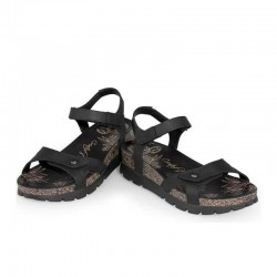 Sandalias Planas Panama Jack Sulia Mujer Negro
