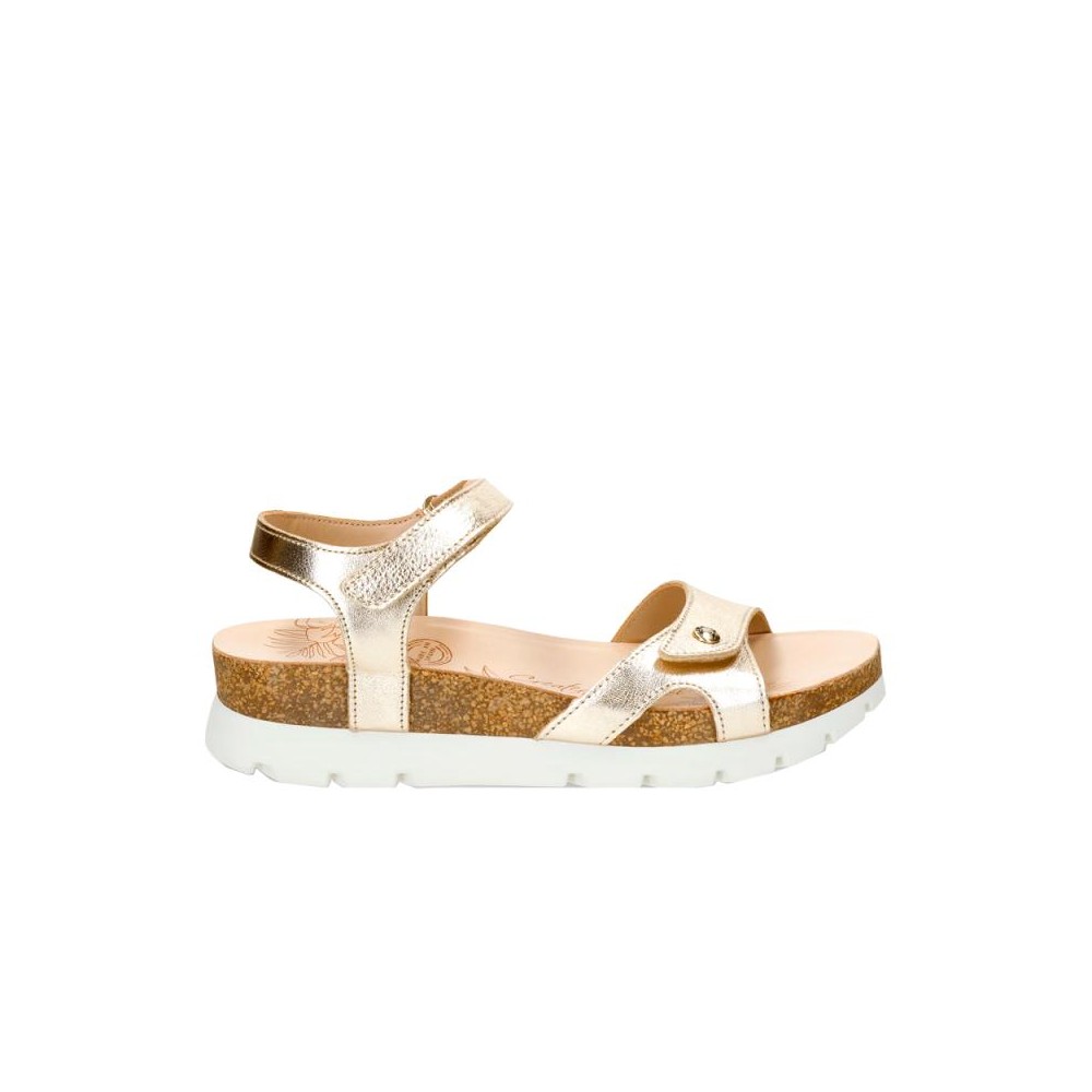 Sandalias Planas Panama Jack Sulia Mujer Oro