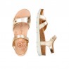 Sandalias Planas Panama Jack Sulia Mujer Oro