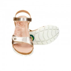 Sandalias Planas Panama Jack Sulia Mujer Oro